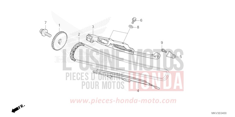 NOCKENWELLENKETTE/SPANNVORRICHTUNG von Forza 750 MAT BETA SILVER METALLIC (NHC08) von 2022